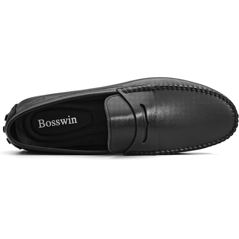 Bosswin Men's Loafer Premium Genuine Leather Shoes Slip on Breathable Driving